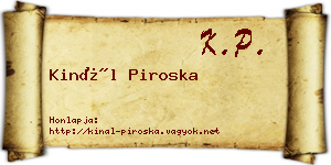 Kinál Piroska névjegykártya