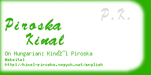 piroska kinal business card